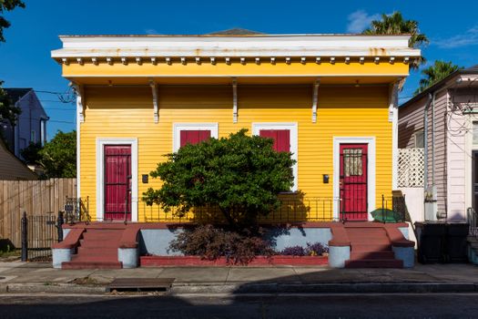 A mustard yellow house in New Orleans.
